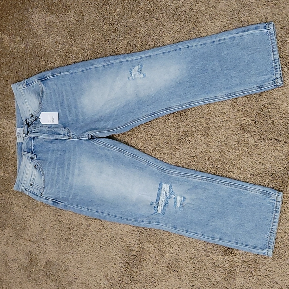 TWELVE ON TWELFTH VICI DOLLS HIGH RISE STRAIGHT ANKLE CROP JEANS 28 6 NWT